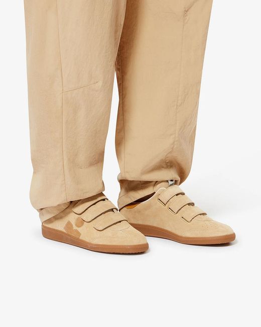 Isabel Marant Natural Beth Touch-Strap Sneakers