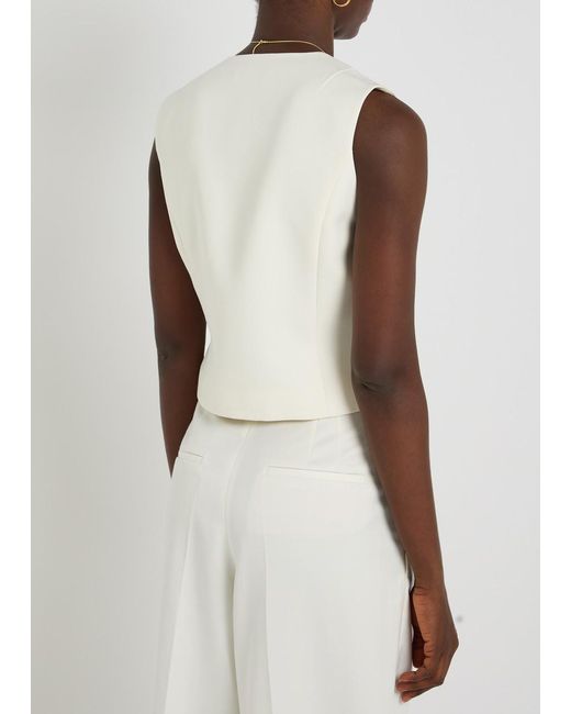 Anine Bing White Mario Woven Vest