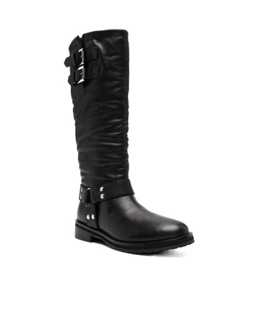 Twinset Black Buckle Knee-High Boots
