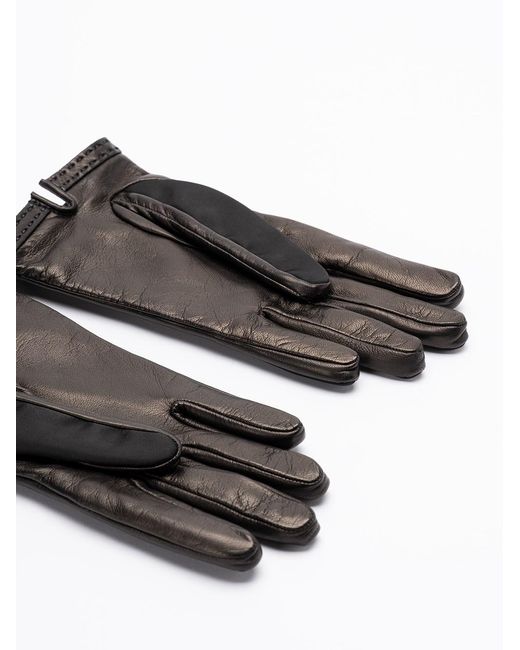 Prada Black Leather Gloves