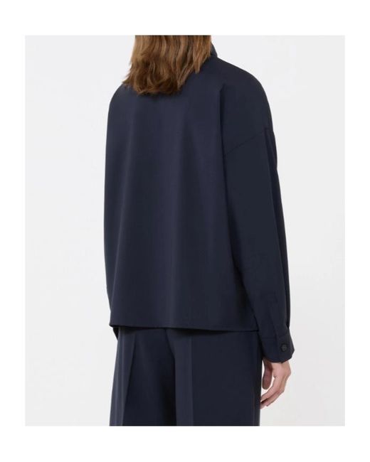 Weekend by Maxmara Blue Mulino Cropped Jacket