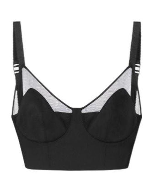 Elisabetta Franchi Black Cool Wool And Tulle Top