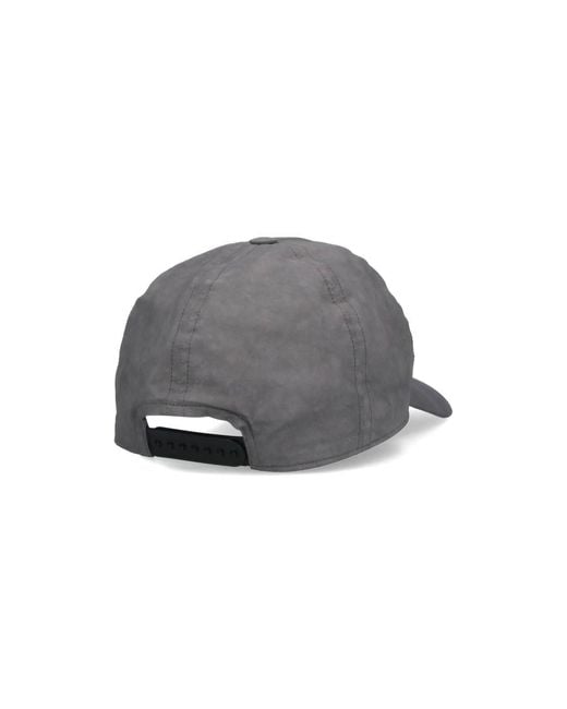 Rick Owens Gray Embroidered Baseball Cap for men