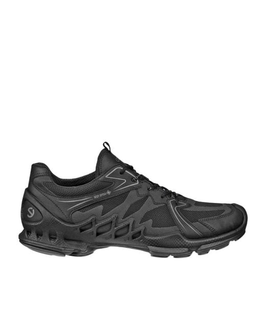 Ecco Black Lace-Up Sneakers for men