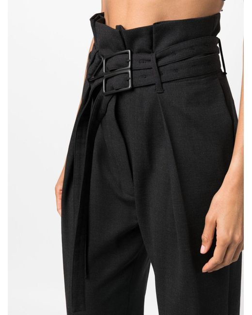 RED Valentino Black Belt-Loop Casual Pants