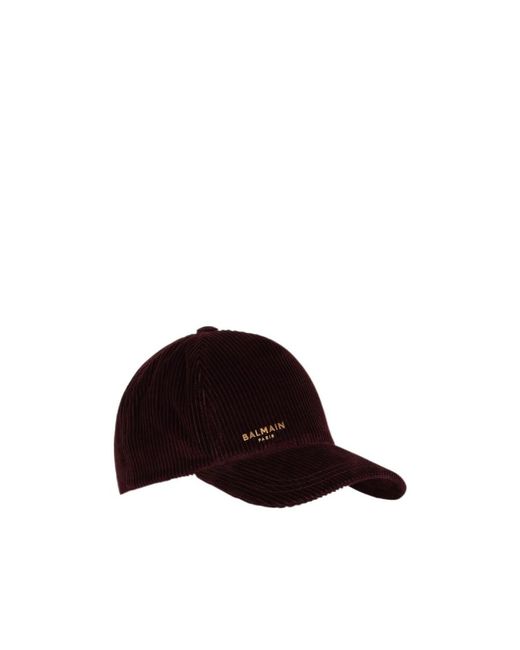 Balmain Brown Paris Velvet Cap