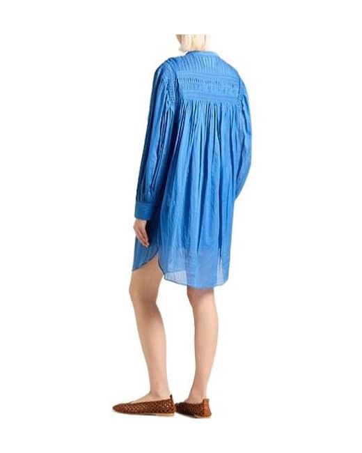Isabel Marant Blue Solid Color Shirt Dress