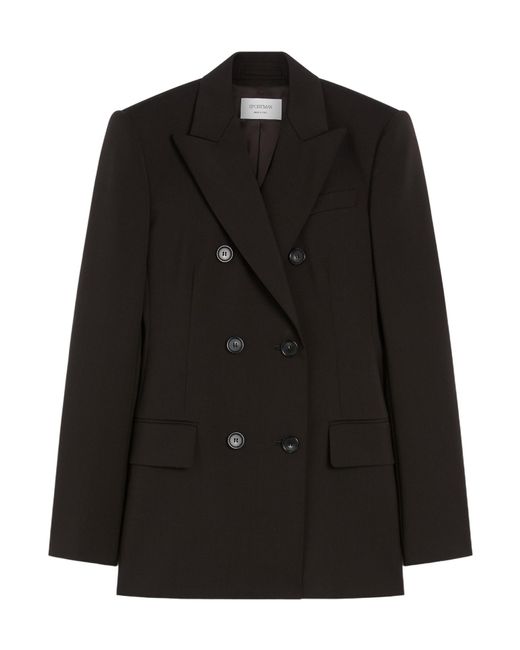 Sportmax Black Adamo Double-Breasted Jacket