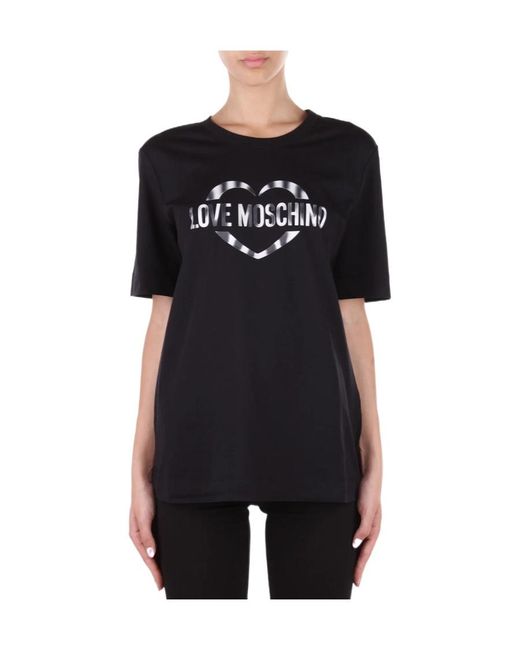 Moschino Black Logo-Print Short-Sleeve T-Shirt