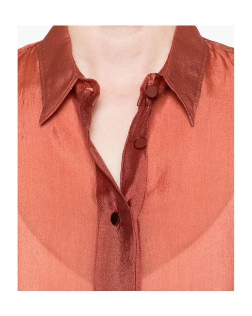 Forte_forte Orange Sheer Organza Shirt