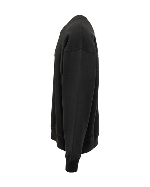 Off-White c/o Virgil Abloh Black Script Arrow Skate Crewneck Sweatshirt for men