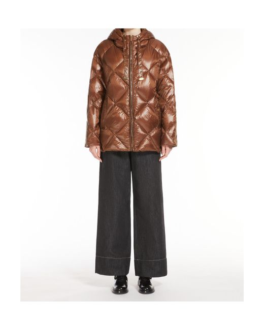 Max Mara Brown The Cube Zip-Up Drawstring Jacket