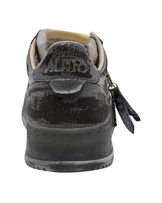Autry Gray Round-Toe Sneakers for men