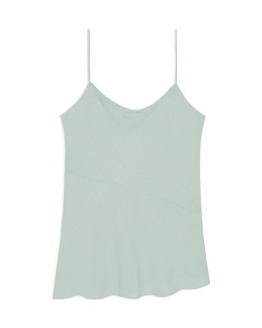 Theory Green Asymmetric Camisole Top