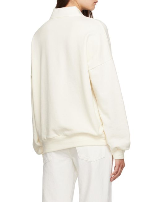 The Row White Knitted Polo Sweatshirt