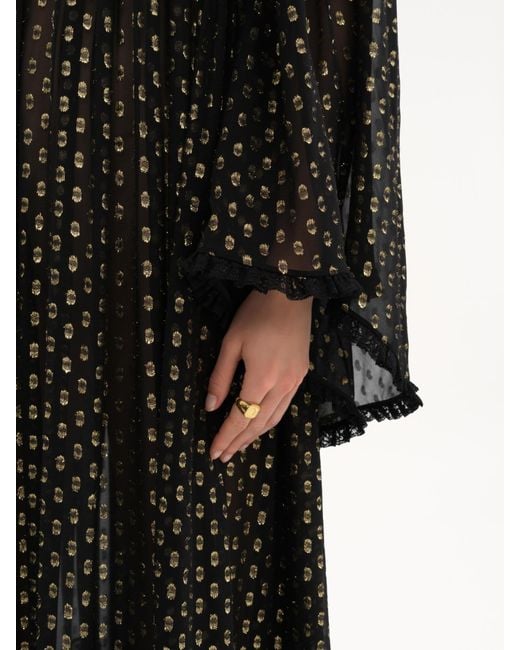 Chloé Black Ruffled Extra-Long Dress