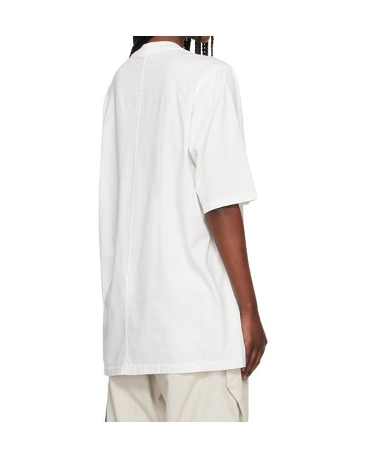 Rick Owens White Temple Jumbo Short-Sleeve T-Shirt