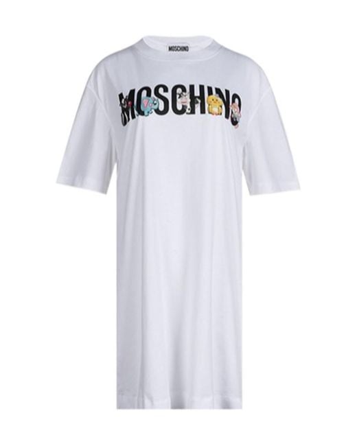 Moschino White Short-Sleeved T-Shirt Dress