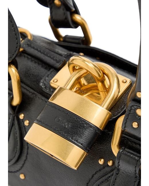 Chloé Black Grain Rivet Shoulder Bag