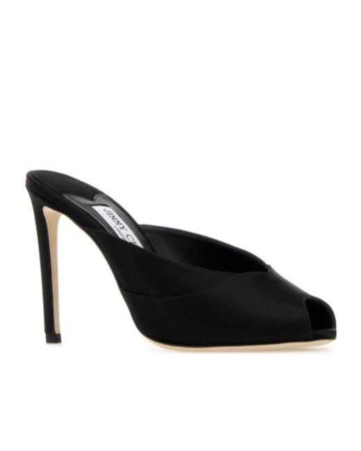 Jimmy Choo Black Brigitte Mule 100 Sandals