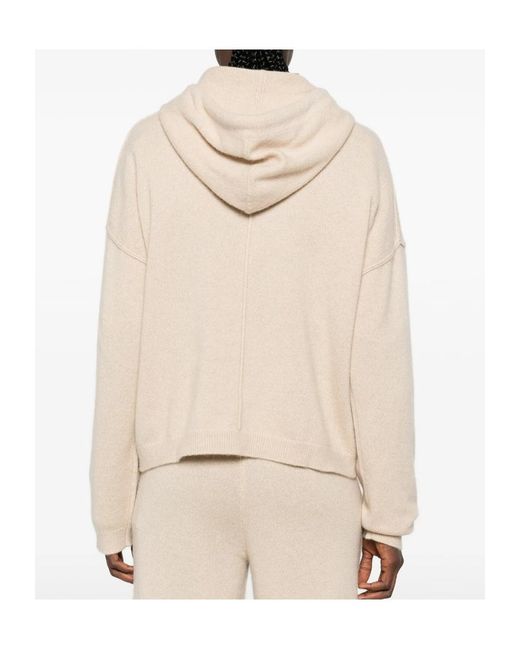 7 For All Mankind Natural Long-Sleeve Hooded Sweater