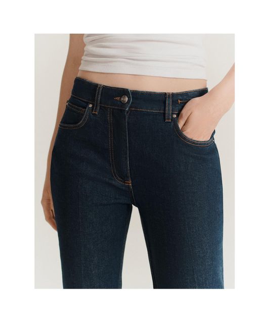 Marella Blue Flared Cropped Jeans
