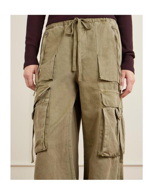 Citizens of Humanity Natural Andira Cotton And Linen Wide-Leg Cargo Pants