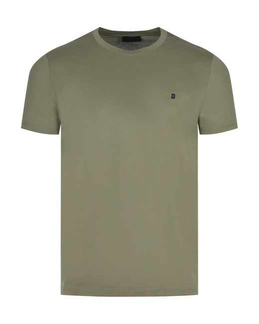 Dondup Green Monogram Crew-Neck T-Shirt for men