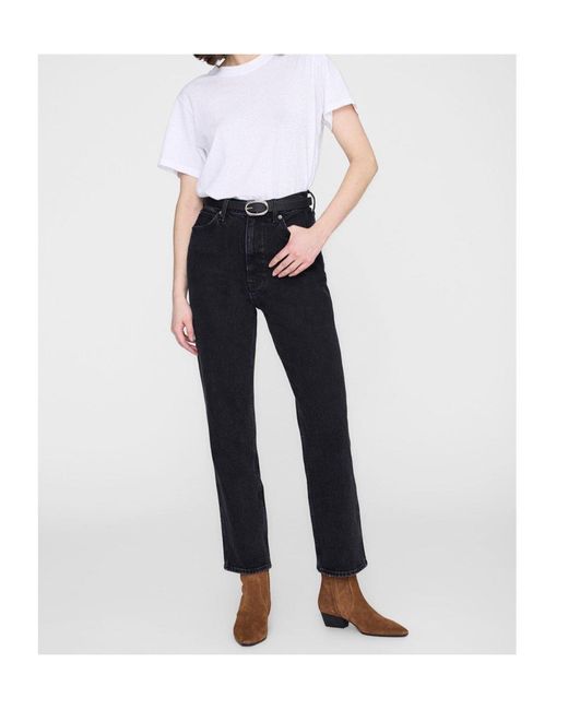 Anine Bing Black Belt-Loop Jeans