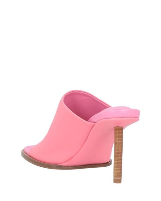 Jacquemus Pink Minimalist Leather High Heel Sandals