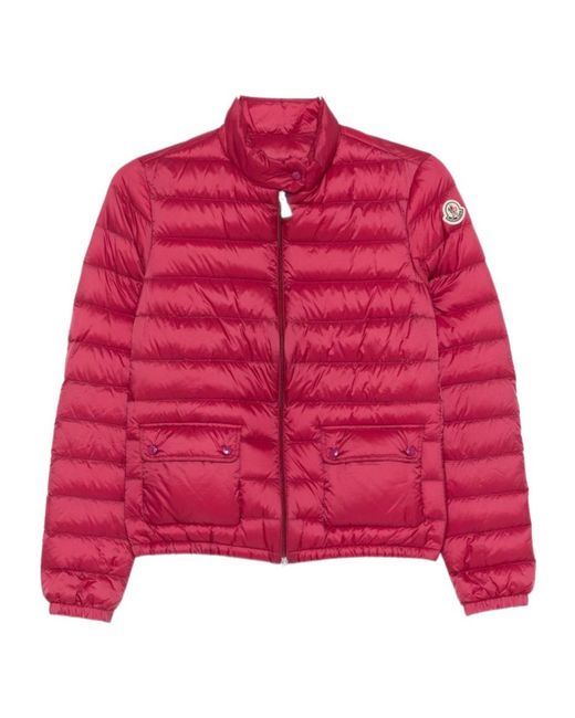 Moncler Red Lans Zip-Up Short Padded Jacket