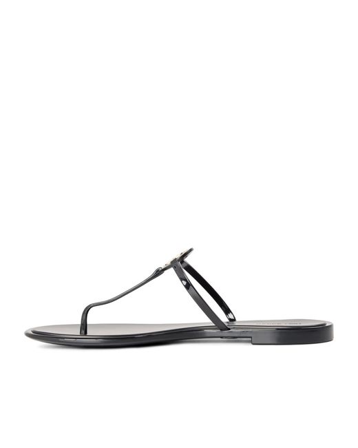 Tory Burch Brown Logo Flip-Flops