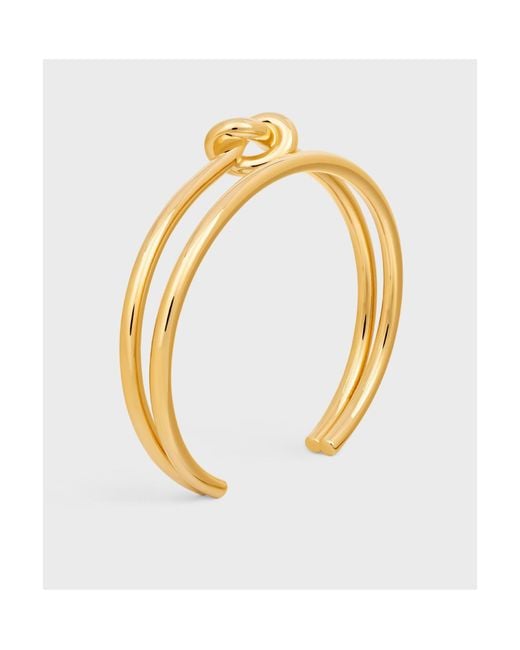 Céline Metallic Knot Double Cuff