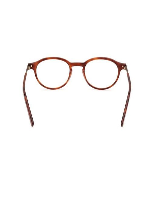 Zegna White Round Frame Glasses for men
