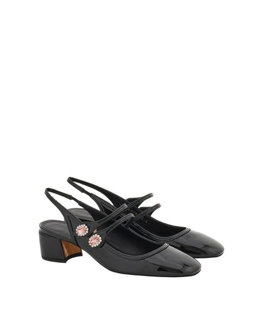 Ferragamo Black Mary Jane Slingback
