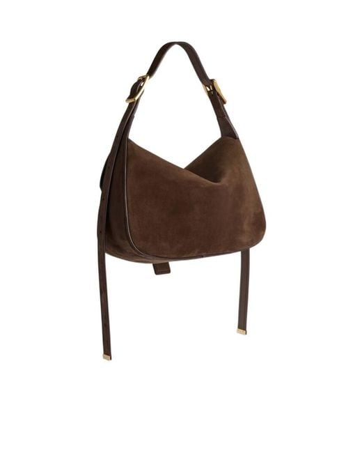 Balenciaga Brown Clicca Medium Shoulder Bag