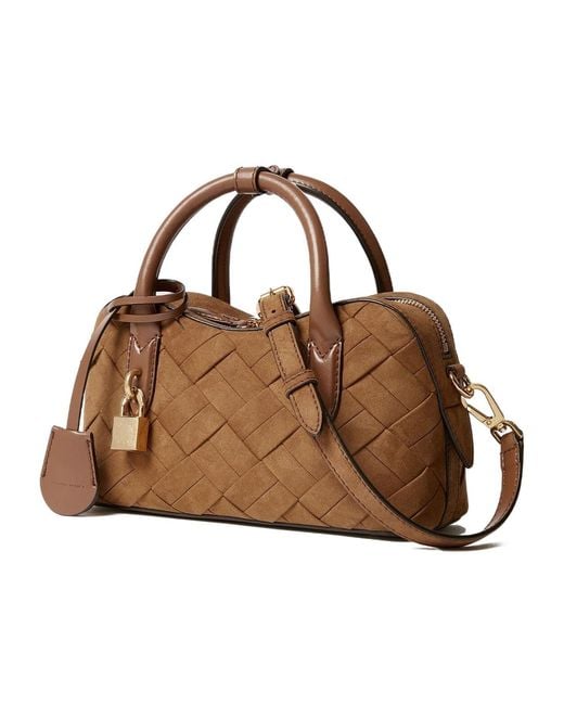 Stella McCartney Brown Ryder Woven Crossbody Bag