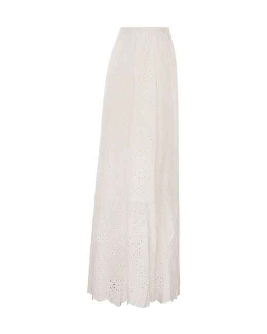 Mc2 Saint Barth White Jenny Sangallo Skirt