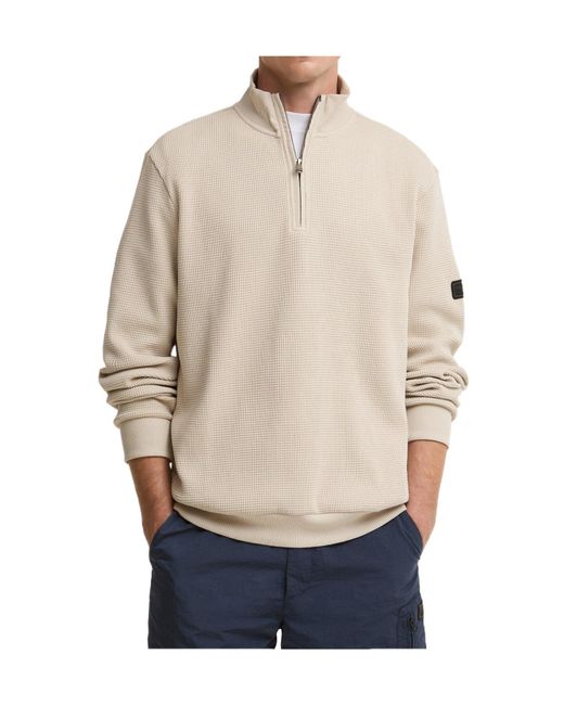 Barbour Natural Quarter Zip Fleece for men