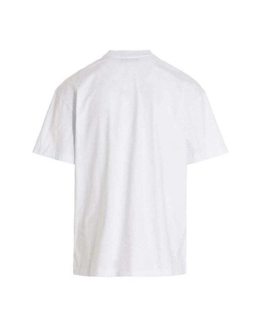 MSGM Logo Print T-shirt White for men