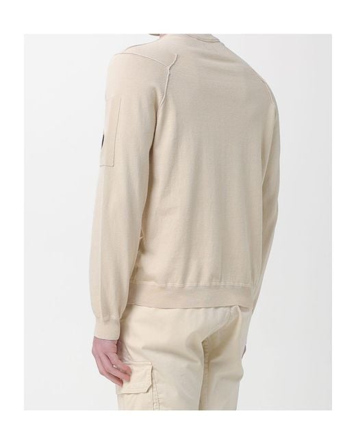 C P Company Natural Lens Detailed Crewneck Sweatshirt for men