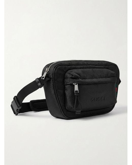 Gucci Black Nexus Logo Detailed Large Slingbag for men