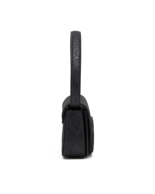 DIESEL Black 1Dr Logo Plaque Glittered Shoulder Bag
