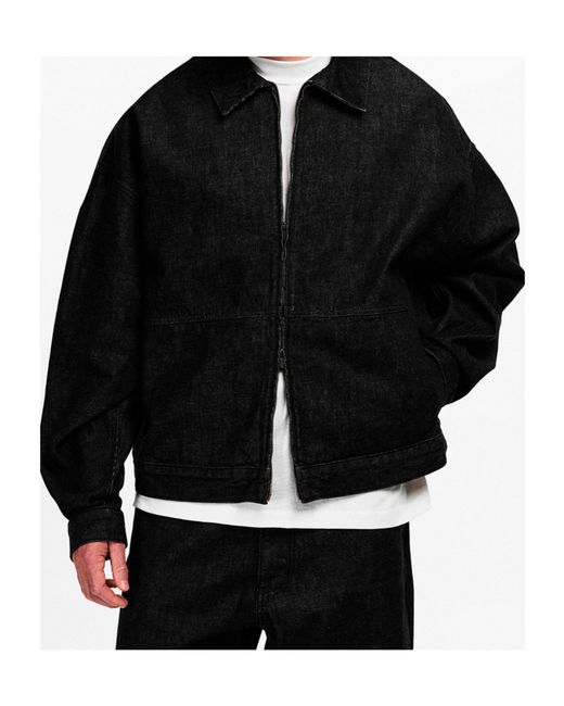 Fear Of God Black Zippered Long-Sleeved Casual Jacket for men
