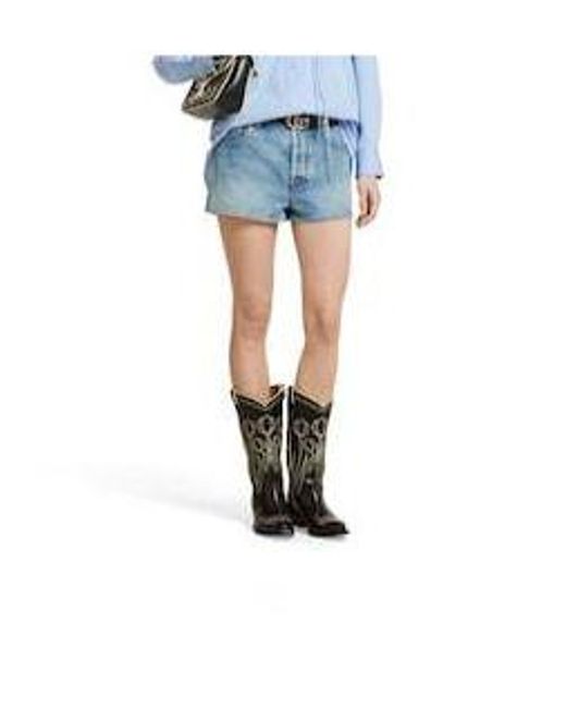 Gucci Blue Stonewashed Denim Shorts