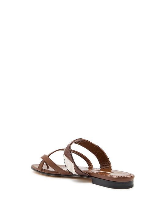 Manolo Blahnik Brown Casual Leather Sandals