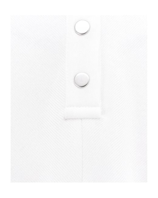 Alaïa White Alaïa Short-Sleeved Cropped T-Shirt