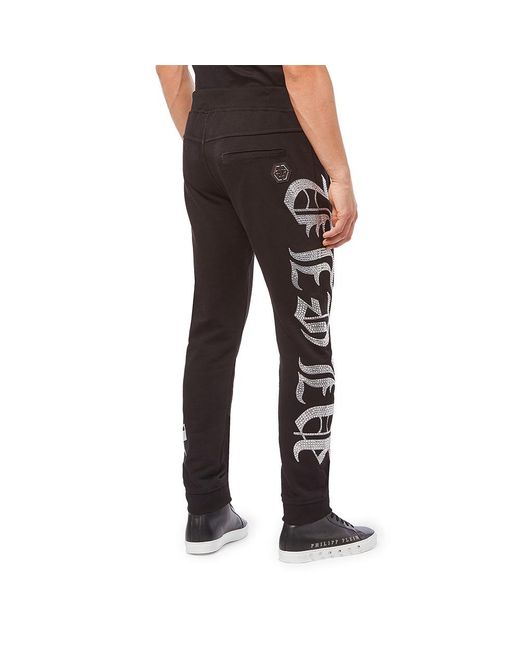 Philipp Plein Blue Printed Drawstring Sweatpants for men