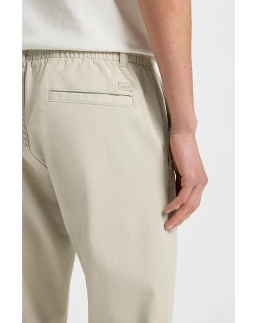 Boss Natural Drawstring-Cuffed Trousers