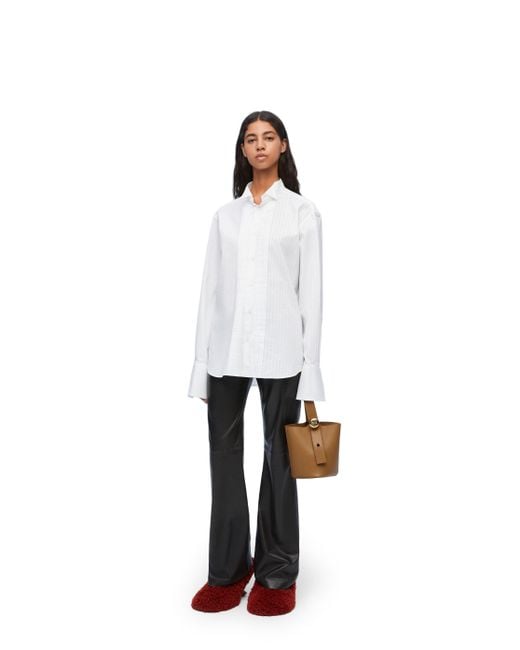 Loewe White Pleated Shirt